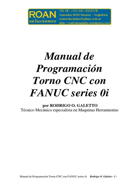 manual de programación torno cnc fanuc pdf|fanuc manual.